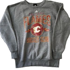 (2/$35) NHL Calgary Flames Adidas Hockey Sweatshirt